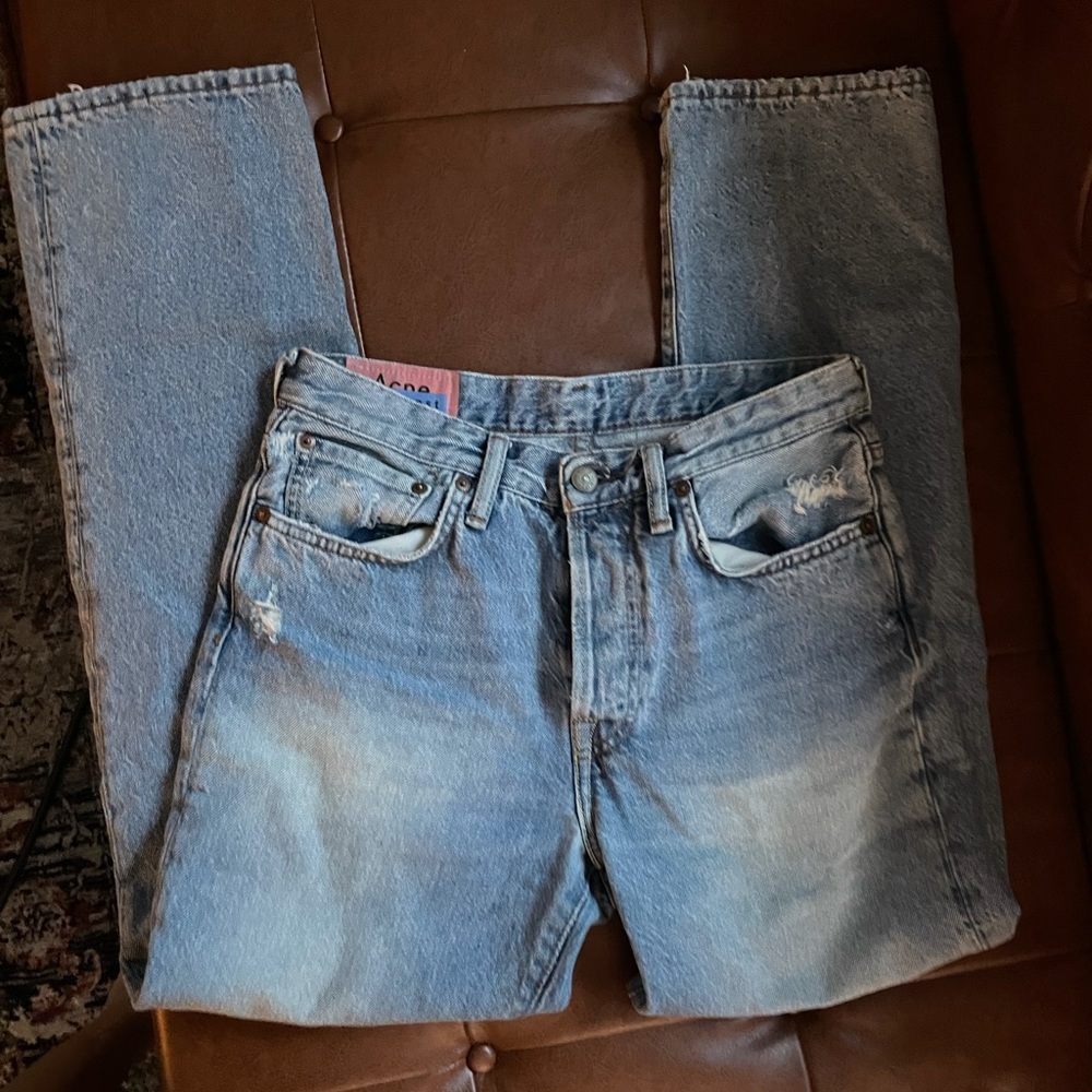 Acne Studios 27 x 30 blue jeans